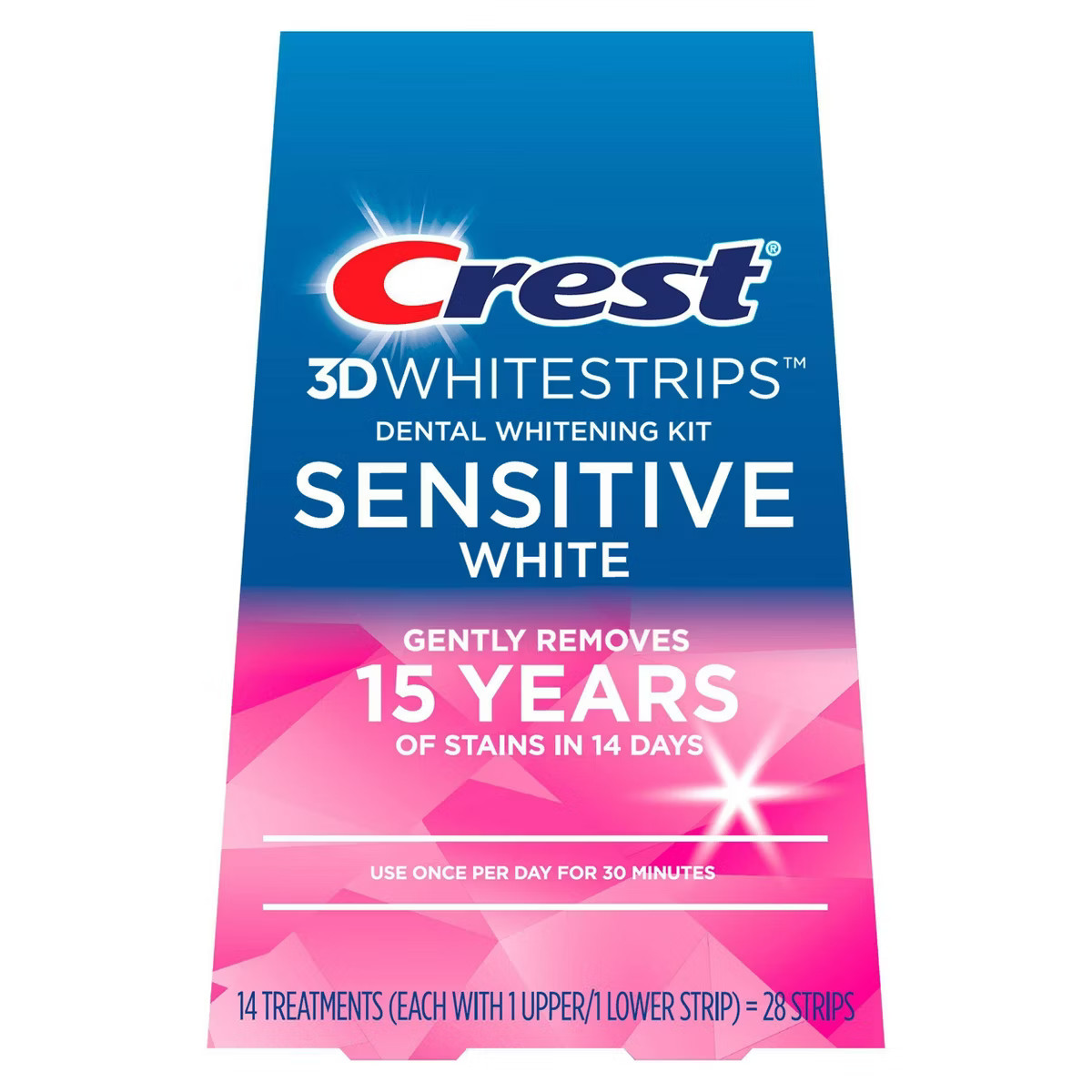 Crest 3D Whitestrips Sensitive White At-home Teeth Whitening Kit - 14 Treatments | Target
