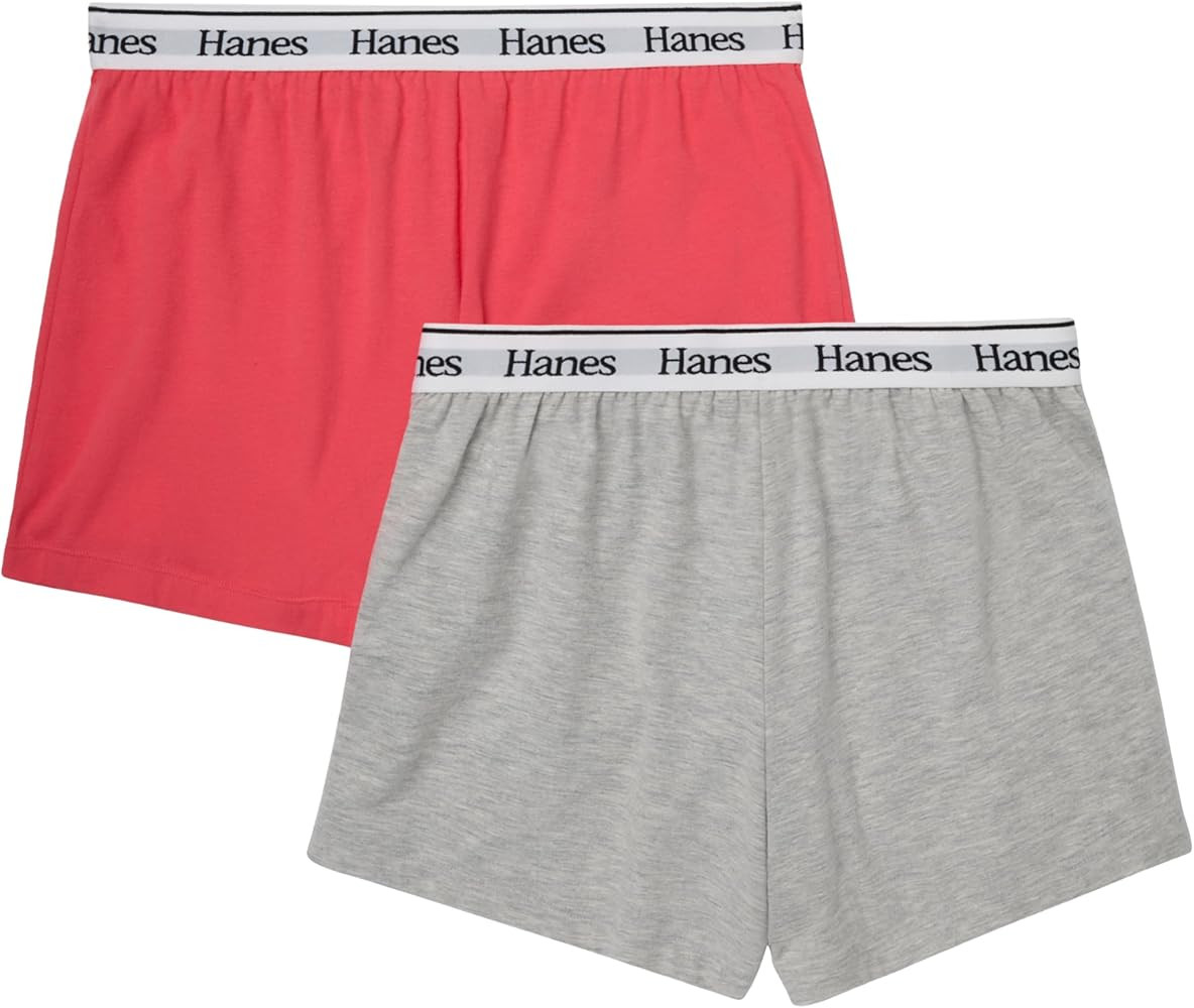 Hanes Women's Originals Comfywear Sleep Shorts (2 Pack) | Amazon (US)
