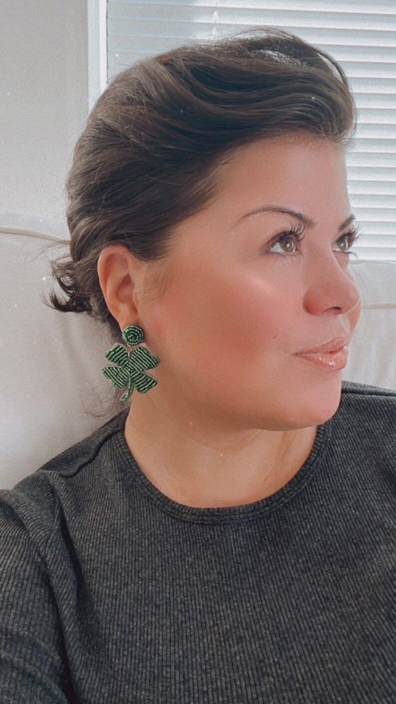 Shamrock Earrings  Gold Earrings Gifts for Her  St Patricks | Etsy | Etsy (US)