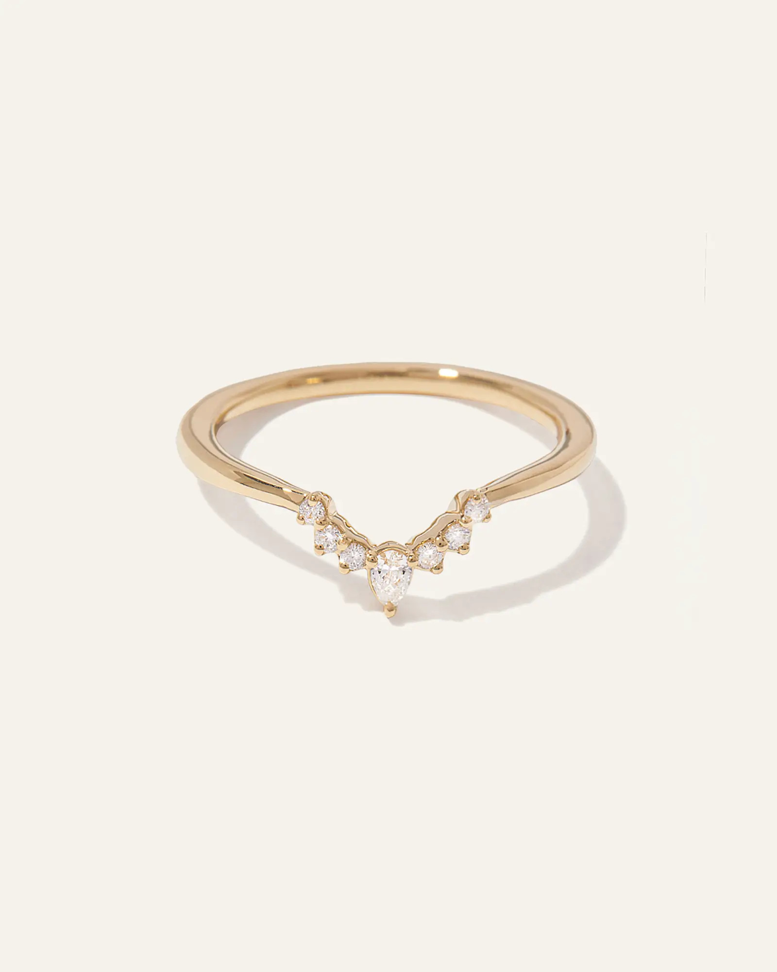 Diamond Pointed Tiara Band  - 0.10ctw in Yellow Gold | Quince
