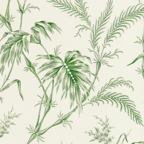 Brunschwig & Fils Lauziere Green Wallpaper | DecoratorsBest