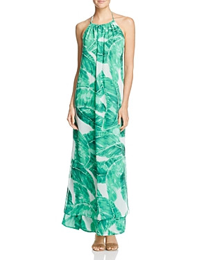 Olivaceous Halter Palm-Print Maxi | Bloomingdale's (UK)