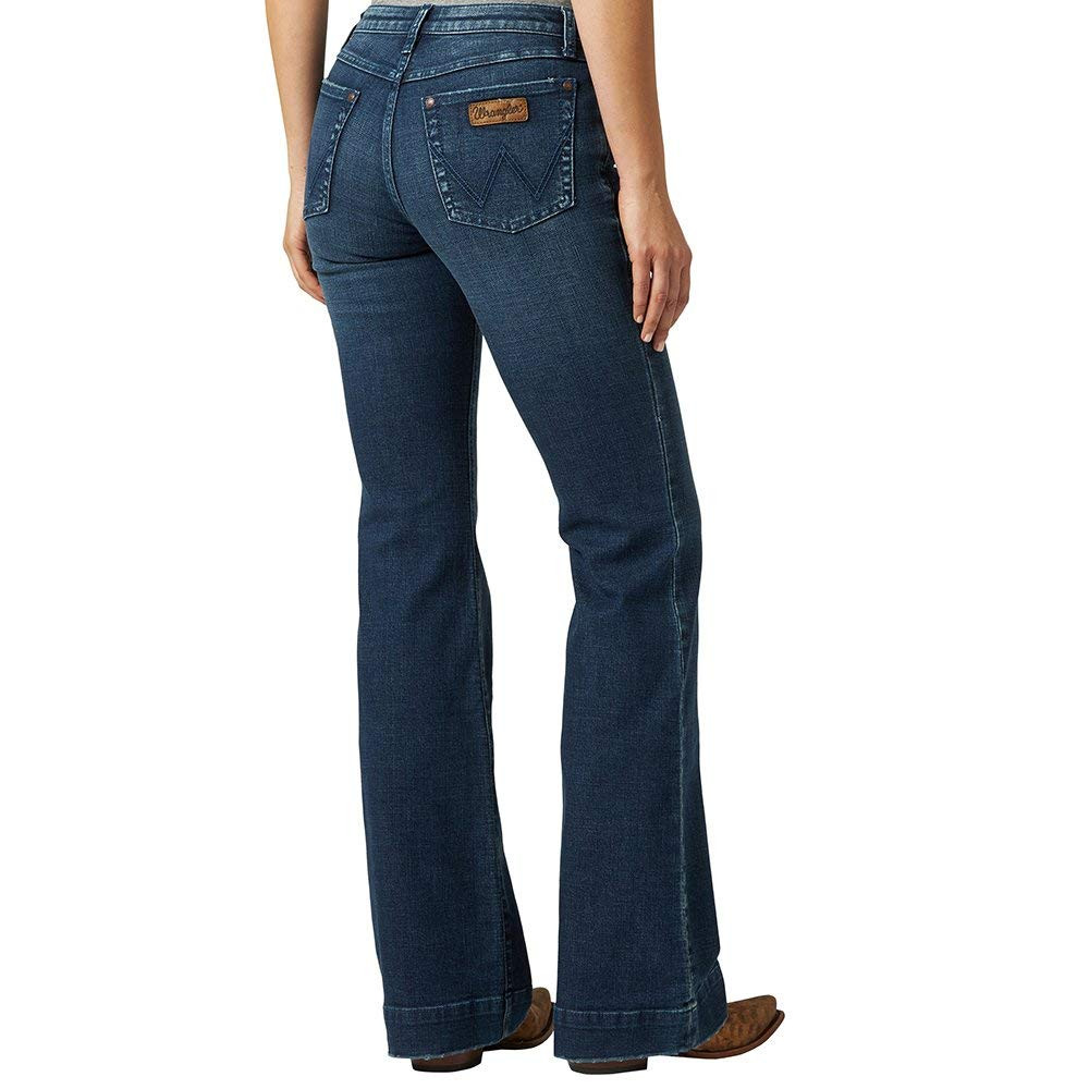 Wrangler Womens Retro Mae Mid Rise Stretch Wide Leg Jean | Amazon (CA)
