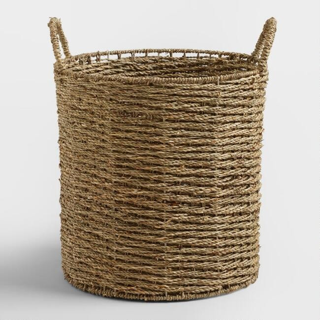 Natural Seagrass Trista Tote Basket | World Market