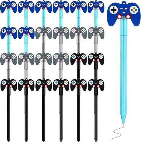 Tinlade 24 Pcs Video Game Pens Gamer Party Favors Themed Gaming Birthday Party Favor Gift Pen Con... | Amazon (US)