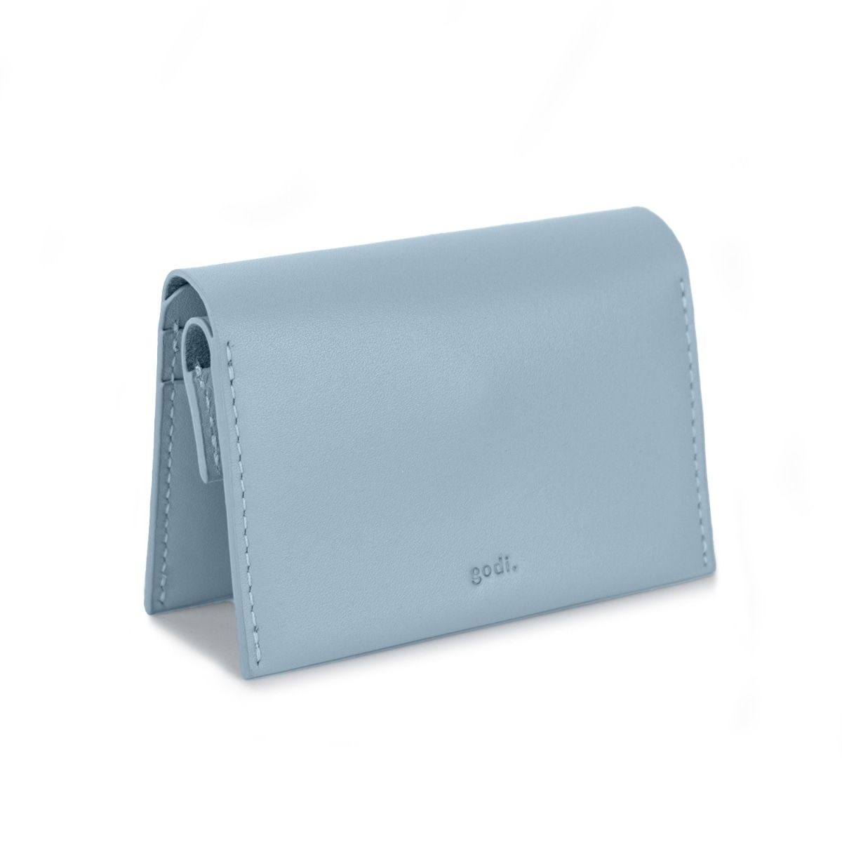 Coin & Card Leather Wallet - Ice Blue | Wolf & Badger (US)