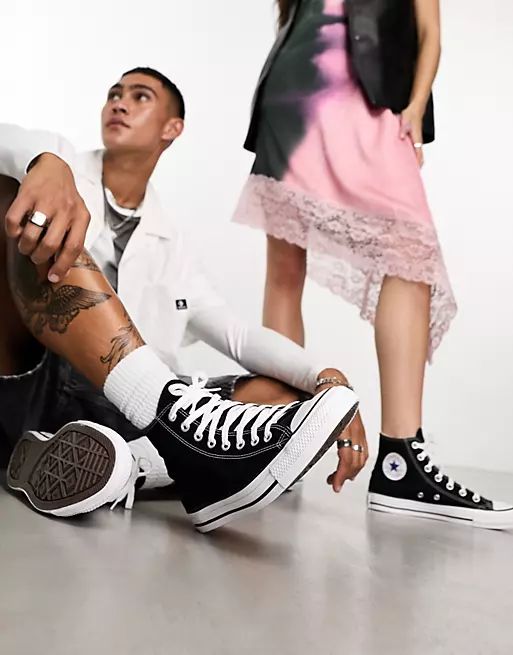 Converse Chuck Taylor All Star Hi trainers in black | ASOS | ASOS (Global)