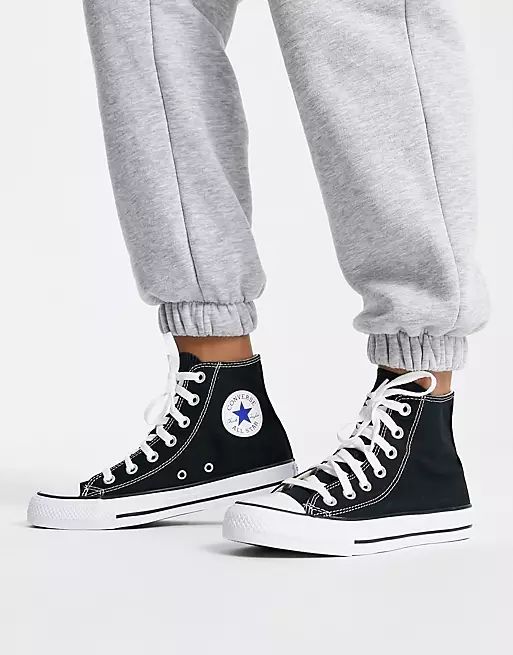 Converse Chuck Taylor All Star Hi trainers in black | ASOS (Global)