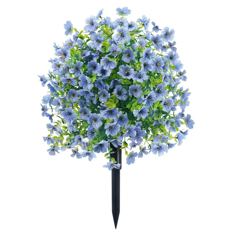 Artificial Flowers with Ground Spikes, Faux Shrubs for Garden, Outdoor Wedding Party Decorations,... | Walmart (US)