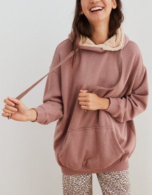 Aerie Oversized Coziest Spring Street Hoodie | American Eagle Outfitters (US & CA)