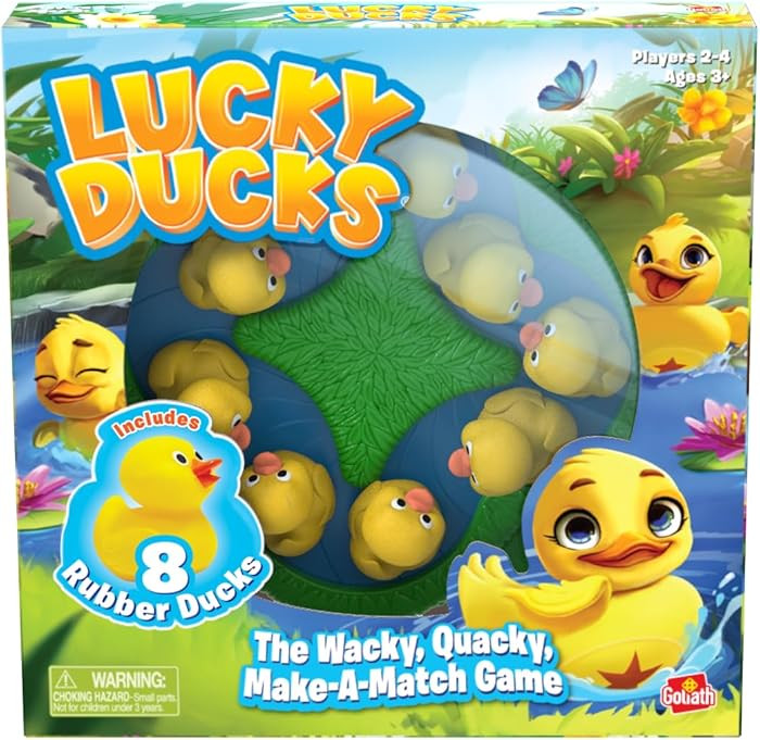 Goliath Lucky Ducks Game | Includes 8 Rubber Ducks | Develops Memory Matching Skills for Preschoo... | Amazon (US)