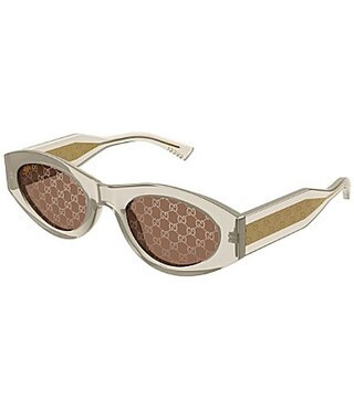 Gucci Women's G Monogram Wirecore 52mm Oval Sunglasses - Shiny Dark Havana | Dillard's