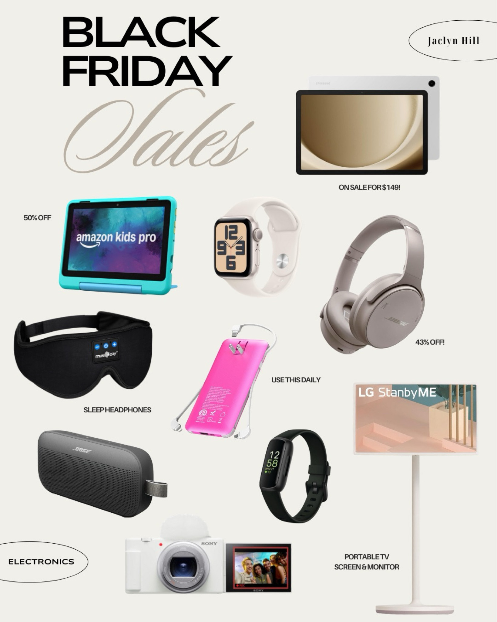 Amazon Black Friday sales on electronics! These would make great gifts as well 

#LTKHoliday #LTKCyberWeek #LTKGiftGuide