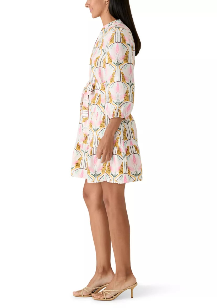 Women's 3/4 Puff Sleeve Belted Mini Dress | Belk