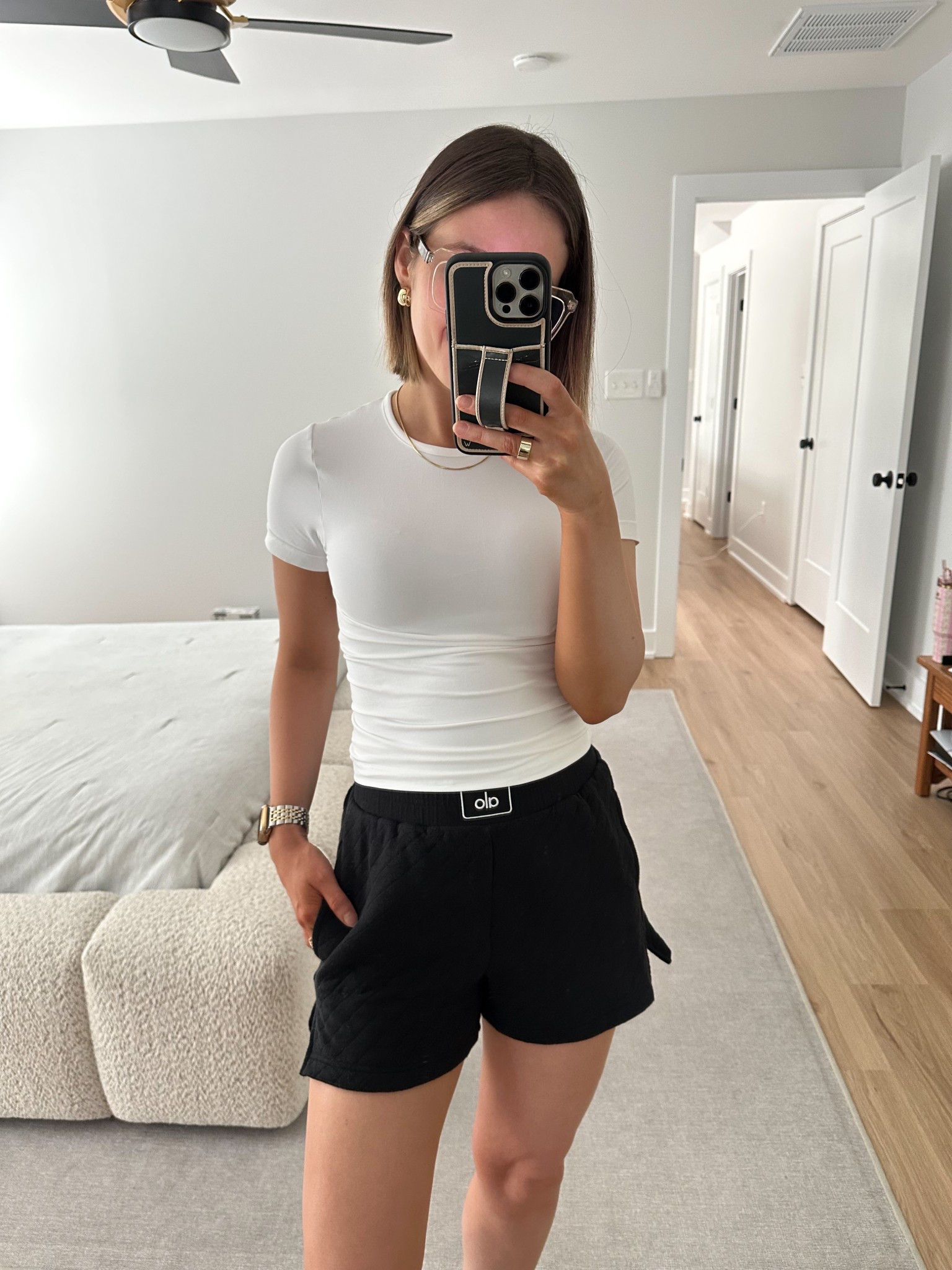 Todays comfy ootd

Alo arena quilted boxing short & Yogalicious crew workout top - so stretchy and comfy! Feels like second skin material & comes in a 2 pack 

Melinda Maria rings & Electric Picks gold chain

Gold chain, stack ring, ring stack, gold rings, workout outfit, lounge outfit, comfy outfit, alo, alo shorts, travel outfit 

#LTKActive #LTKTravel #LTKFindsUnder100
