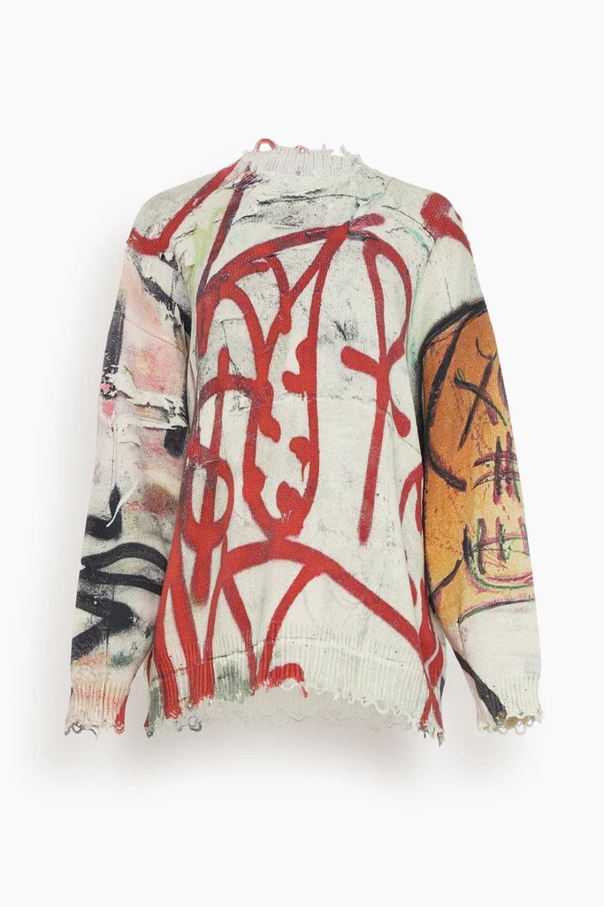 Mercer Street Oversized Graffiti Sweater in Mercer | Hampden Clothing