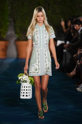 Tory Burch Dress 2 Talia Garden Party RARE Floral  Green Runway XS shirtdress | eBay US