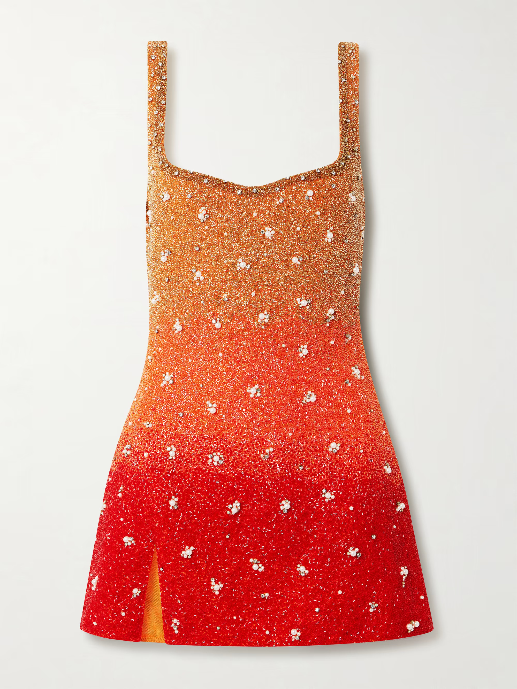 Gradient embellished beaded tulle mini dress | NET-A-PORTER APAC