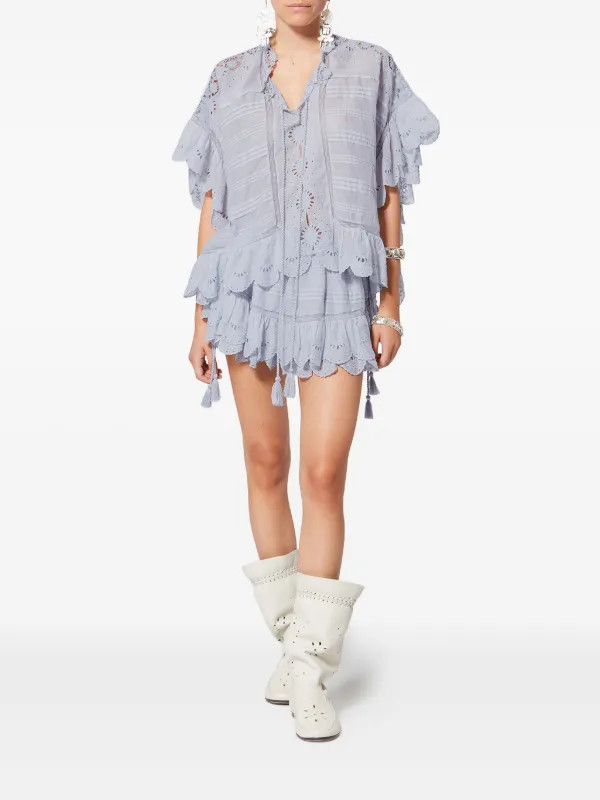 MARANT ÉTOILE Payton Blouse | Blue | FARFETCH UK | Farfetch Global