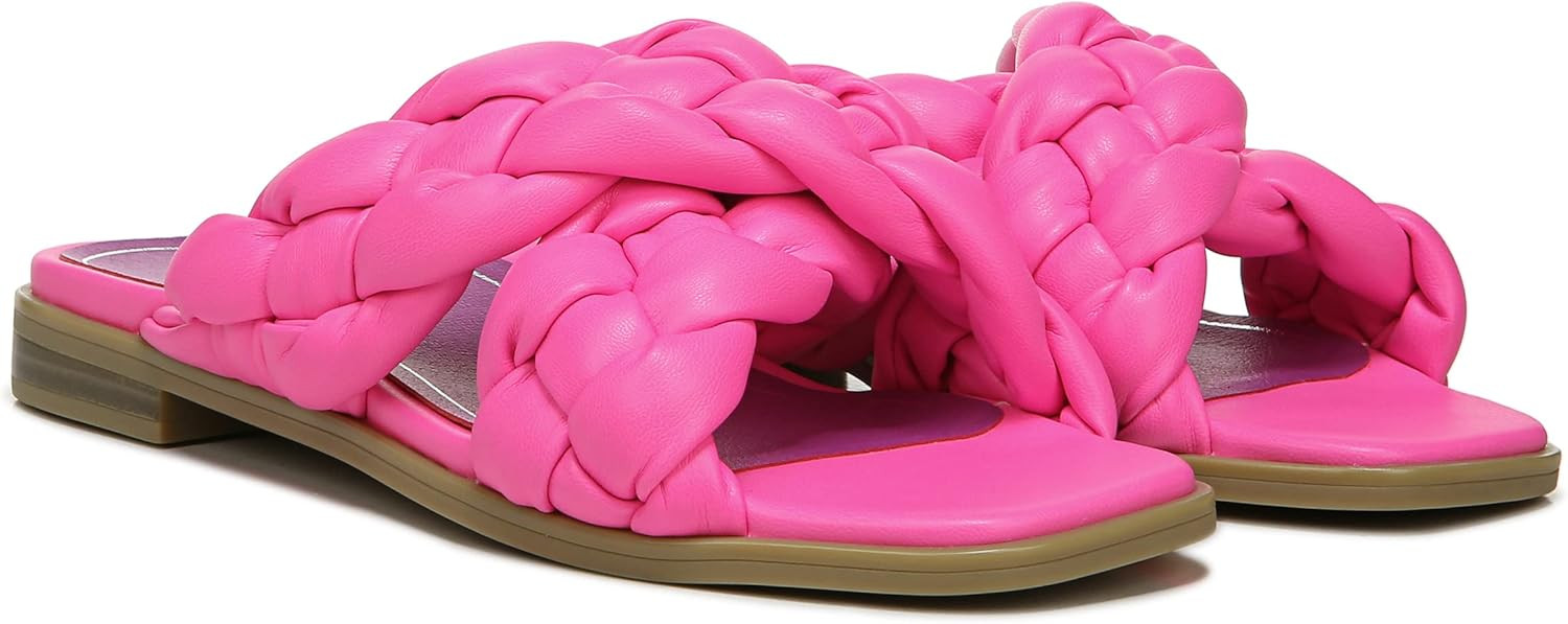Vionic Women's Poppy Braided Vio-Motion Insole Slide Sandal- Supportive Dressy Flat Sandals That ... | Amazon (US)