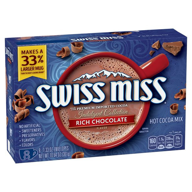 Swiss Miss Rich Chocolate Flavor Hot Cocoa Mix, 1.33 oz, 8 count - Walmart.com | Walmart (US)