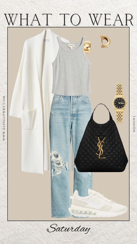 What to wear this Saturday - light casual chic to run some errands. 