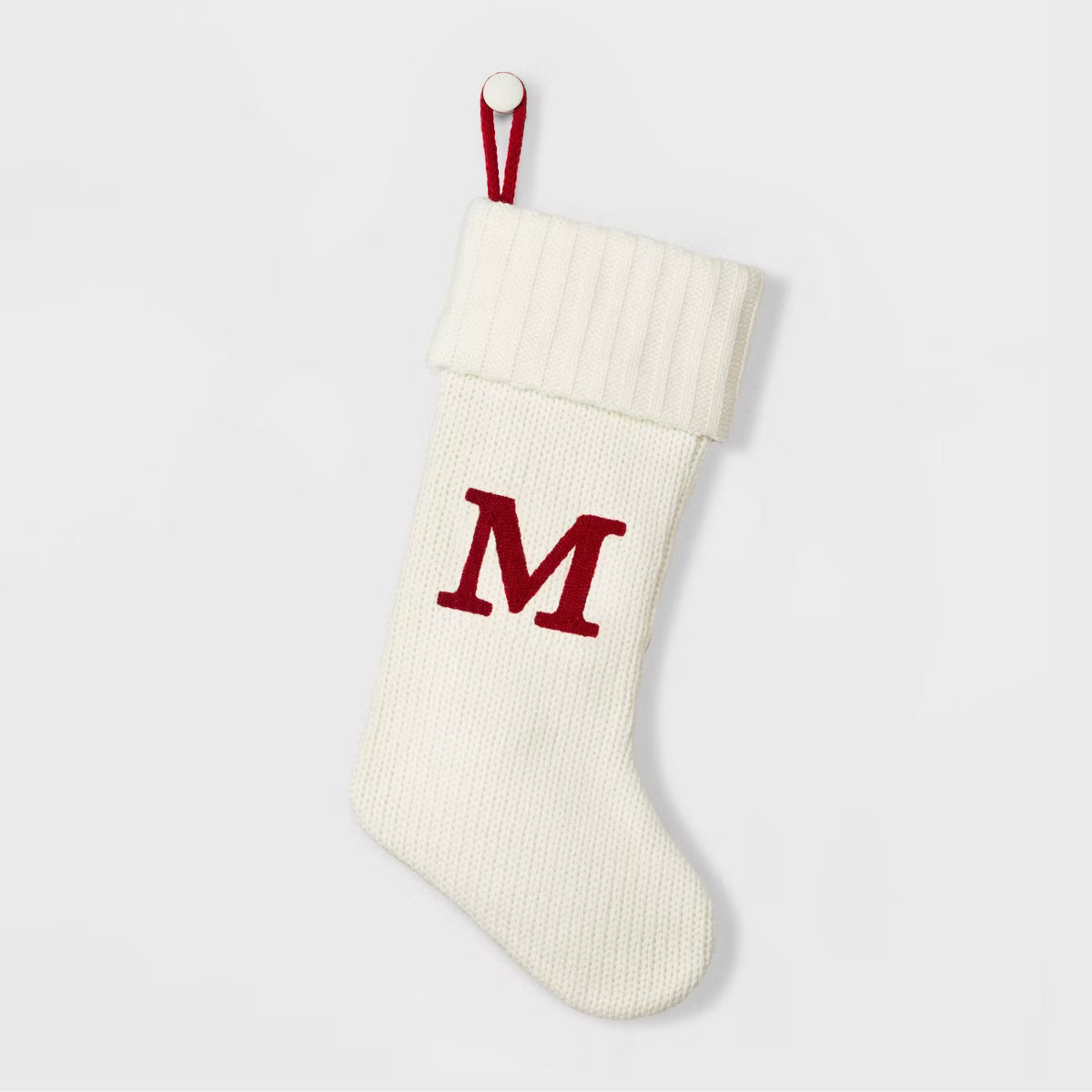 Knit Monogram Christmas Stocking White - Wondershop™ | Target