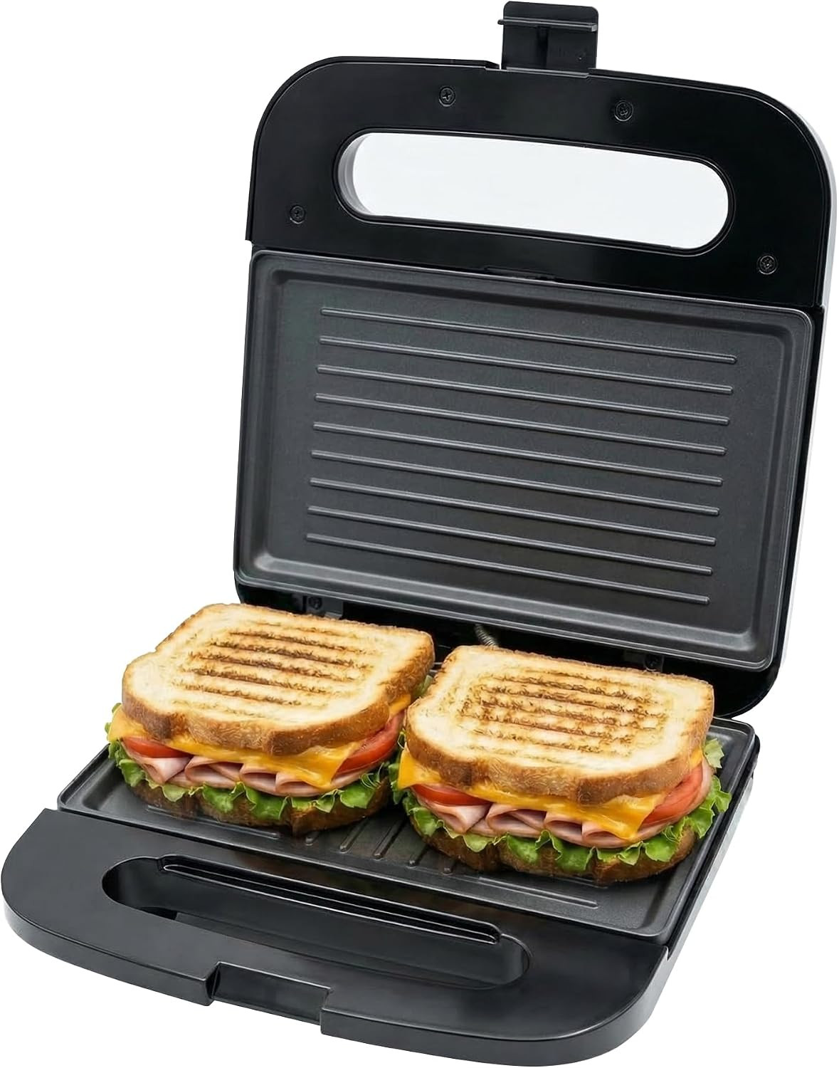 OVENTE Electric Sandwich Maker, 750W Non-Stick Plates, Black GP0401B | Amazon (US)