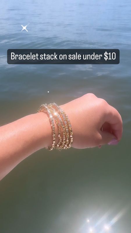 Affordable bracelet stack on sale under $10 - great for pool / beach - jewelry sale - accessories 

#LTKSaleAlert #LTKVideo #LTKFindsUnder50