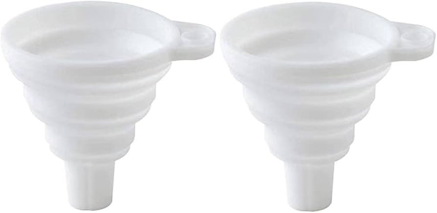 Misitifi Collapsible Funnel, Set of 2, Flexible Silicone Foldable Kitchen Funnel for Liquid/Powde... | Amazon (US)