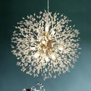 EDISLIVE Calzada Decor 12-Light Gold Dandelion Firework Chandelier 81010000032578 - The Home Depo... | The Home Depot