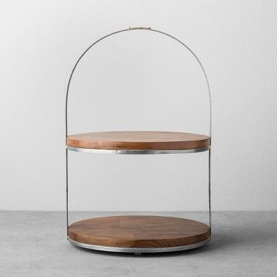 2- Tier Wood And Metal Cake Stand | Target