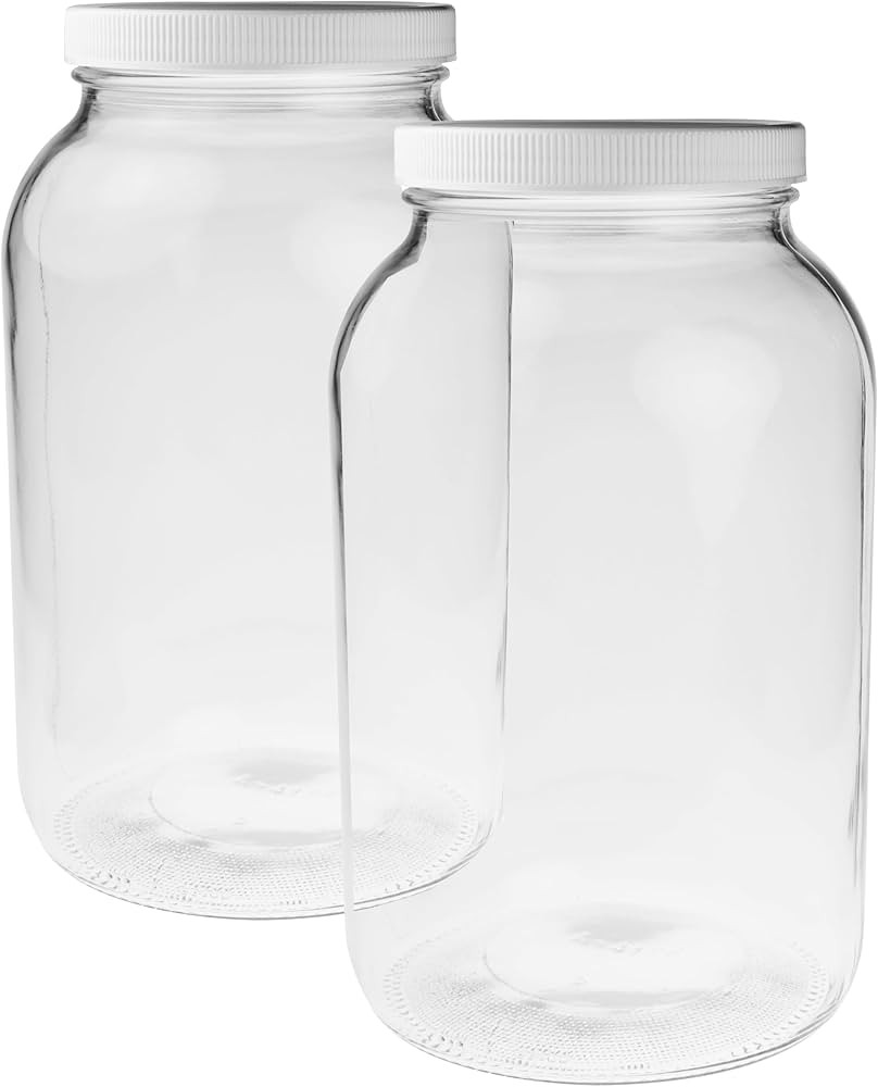 Sally's Organics Large 1 Gallon Glass Jars - Made in the USA with Wide Mouth BPA-Free Lid – Sun... | Amazon (US)