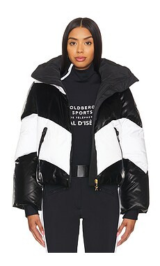 Goldbergh Courage Quilted Down Jacket in Black & White from Revolve.com | Revolve Clothing (Global)