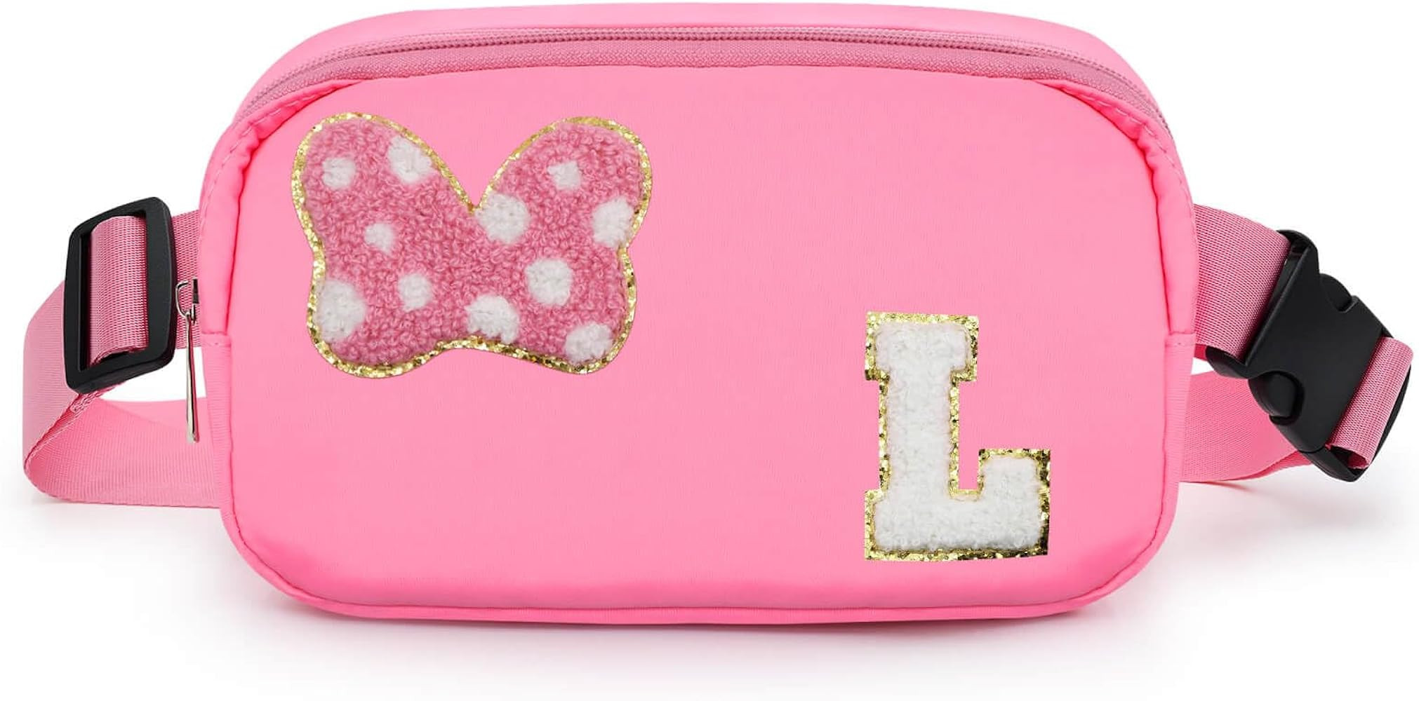 Chenille Initial Letter Bow Mouse Fanny Pack, Waterproof Park Crossbody Bag Christmas Birthday Gi... | Amazon (US)