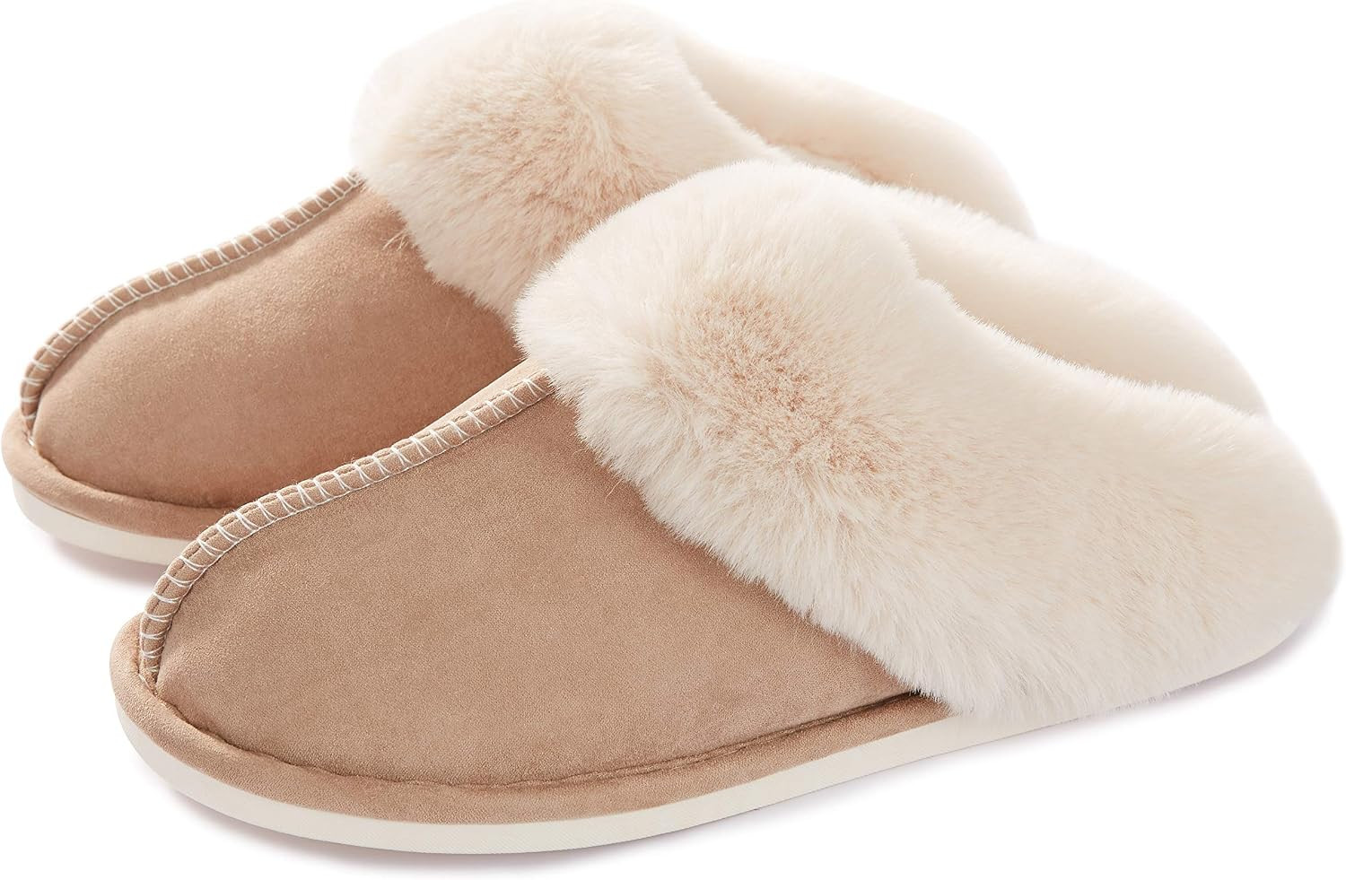 Donpapa Womens Fuzzy Slippers Memory Foam Warm Cozy Indoor House Shoes | Amazon (US)