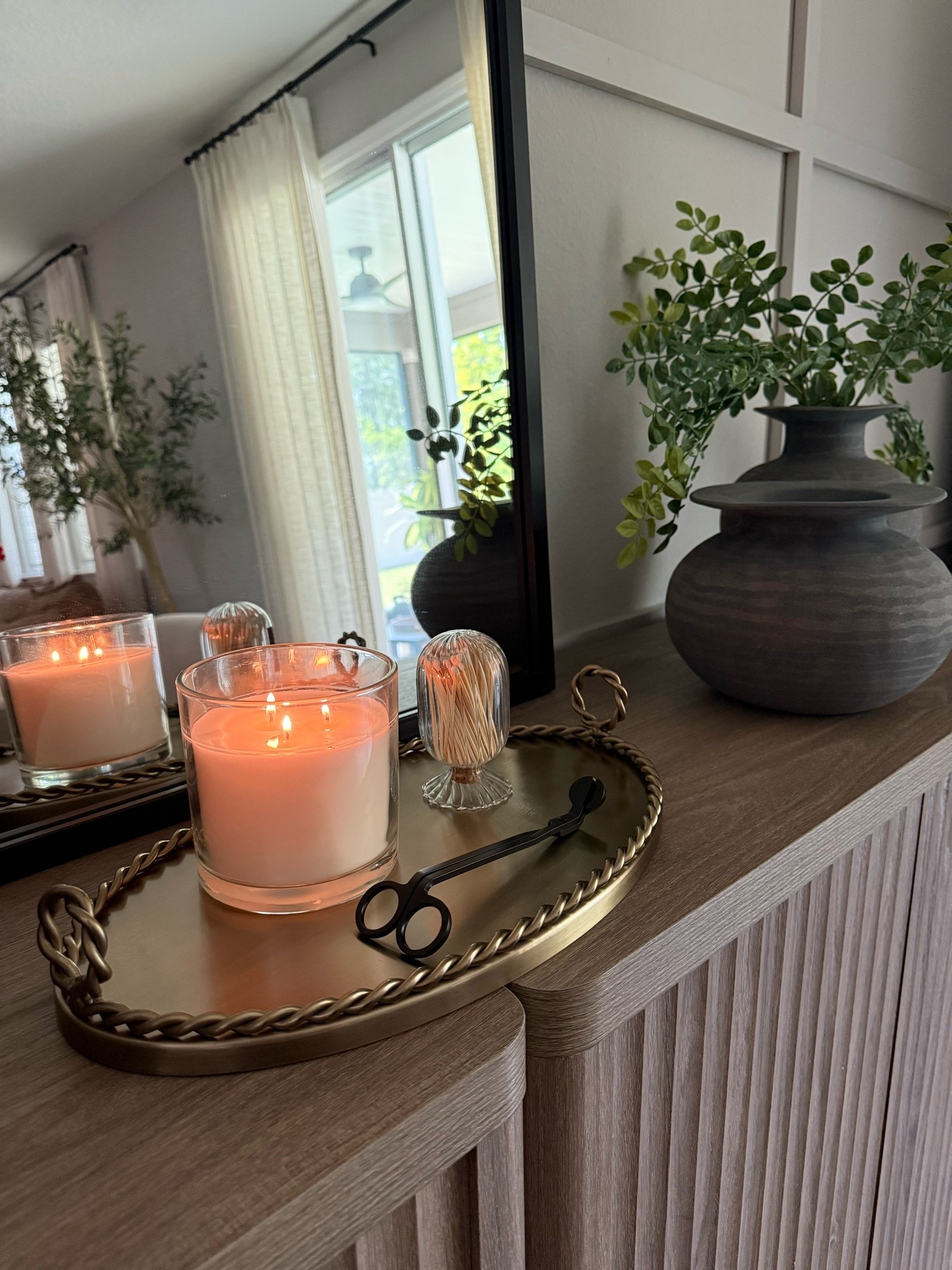 Simple tray styling.. I’m in love with this beautiful brass tray! So versatile! 

Tray styling, console table styling, sideboard styling, brass home decor, target home decor, studio mcgee decor, summer decor

#LTKHome #LTKSeasonal