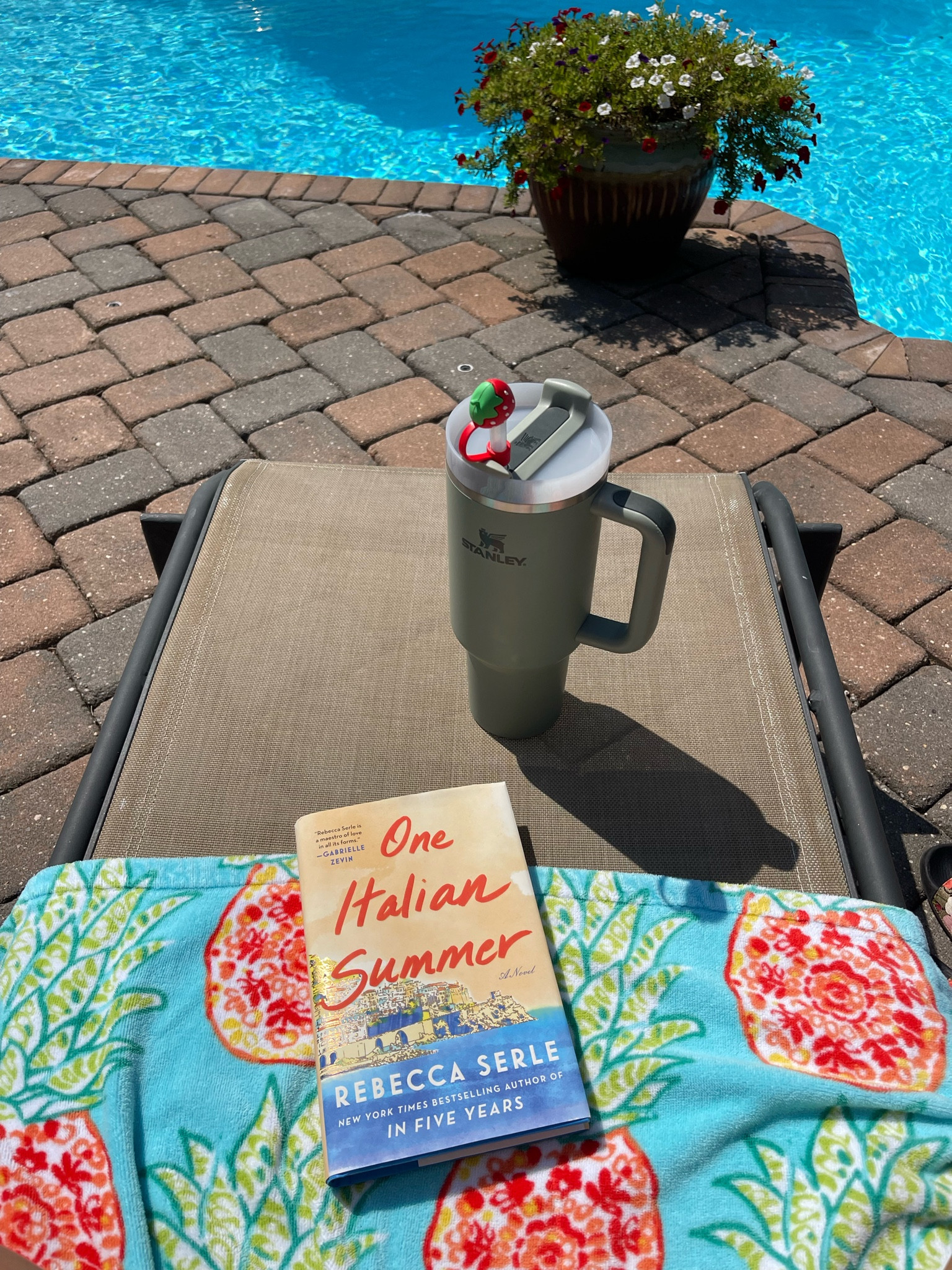 Nothing like sitting by the pool reading a good book and staying hydrated of course!! 🌞📖💧Some items (pineapple beach towel shown in photo) were not linked to the exact product, but I gave you a few options that are just as fun for your beach/pool needs!! ✨ Enjoy! 

#LTKhome #LTKFind #LTKSeasonal