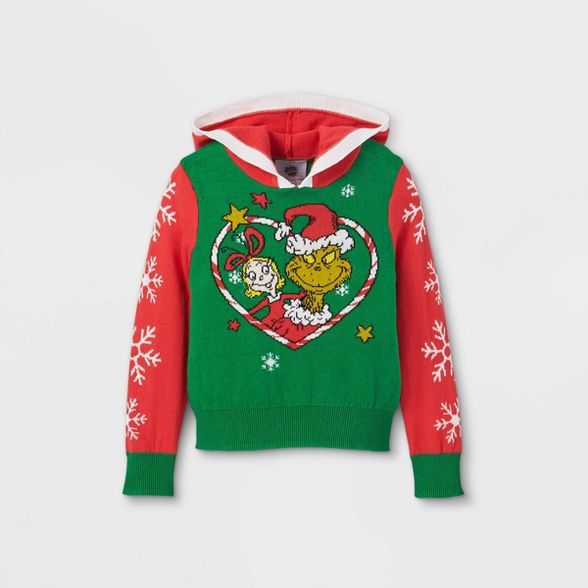 Toddler Girls' The Grinch Ugly Christmas Pullover - Green | Target