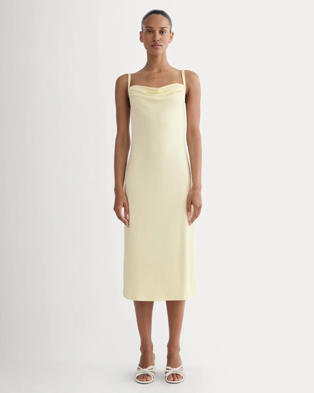 The Tank Midi Dress in Butterknit | Light Yellow | Everlane