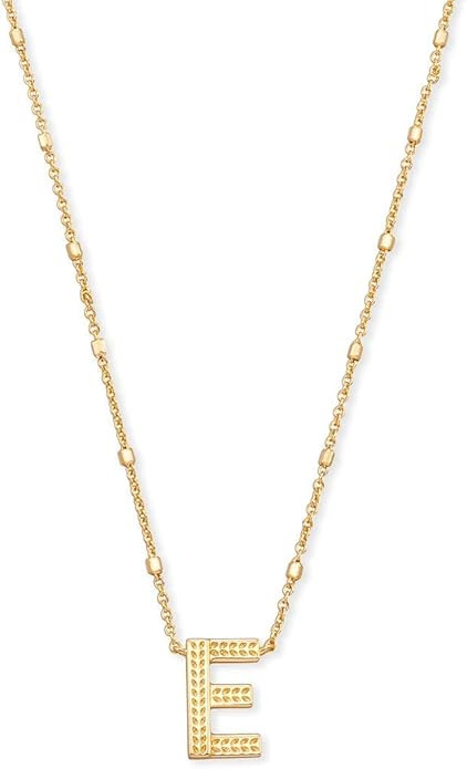 Kendra Scott Letters A-Z Pendant Necklace for Women, Fashion Jewelry, 14k Gold-Plated Brass | Amazon (US)