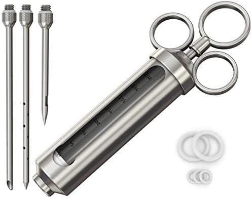 Amazon.com: Cave Tools 2.3-oz Stainless Steel Meat Tenderizer Injection Syringe Kit with 3 Precis... | Amazon (US)