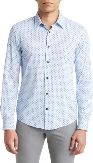 Roan Kent Stretch Recycled Polyamide Button-Up Shirt | Nordstrom