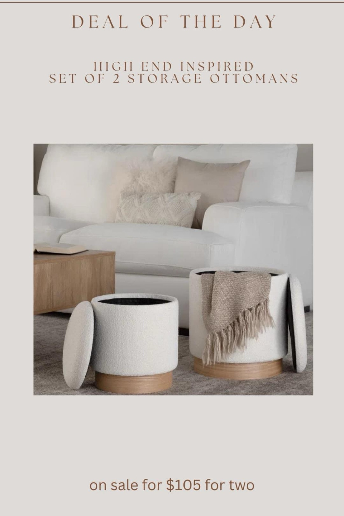 I just found this gorgeous storage ottoman set of 2 for only $105!! These come in more colors! 😍😍



#LTKFallSale #LTKSaleAlert #LTKHome