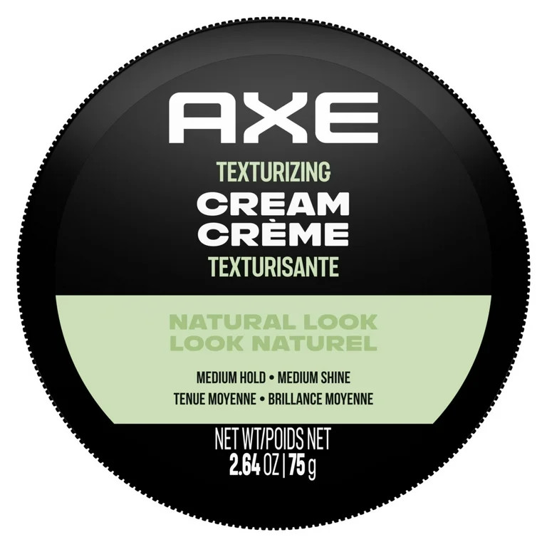 AXE Natural Look Texturizing Hair Pomade Styling Cream for Men Medium Hold, 2.64 oz | Walmart (US)