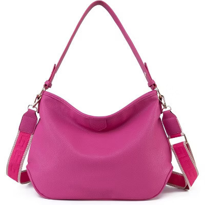 Purses and Handbags Classic Top Handle Shoulder Satchel Bags with Detachable Strap 2 Straps Hot Pink 15"x 10"x 4.5" | Target