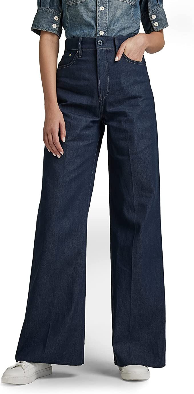 G-Star Raw - Womens Deck Ultra High Wide Leg Jeans | Amazon (US)