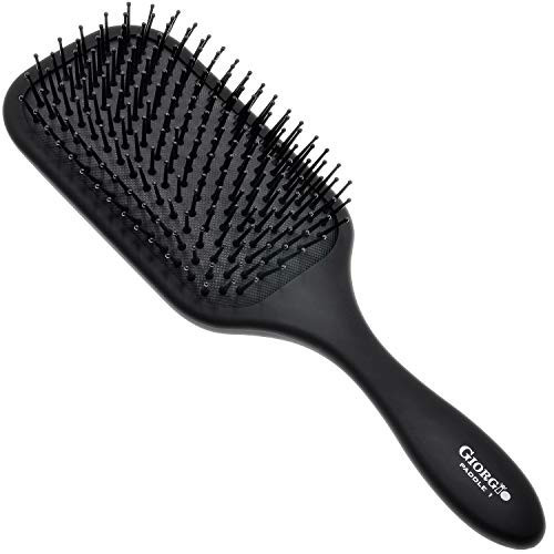 Giorgio Detangling Paddle Brush - Large Air Cushion Paddle Brush with Ball Tip Tourmaline Bristles - Anti Static Hair Care Tool for Men and Women, Wet or Dry - Black | Amazon (US)