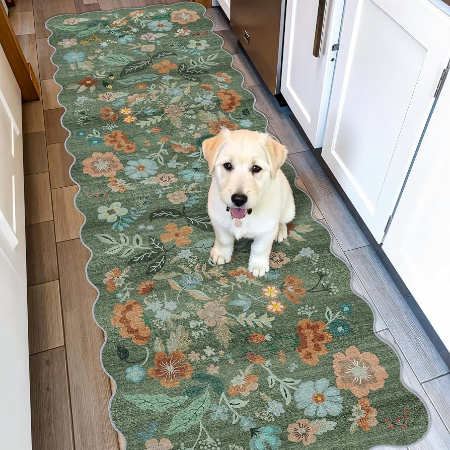 Washable 2x6 Runner Rug for Entryway: Hallway Kitchen Easy-Clean Carpet with Non-Slip Backing Sta... | Amazon (US)