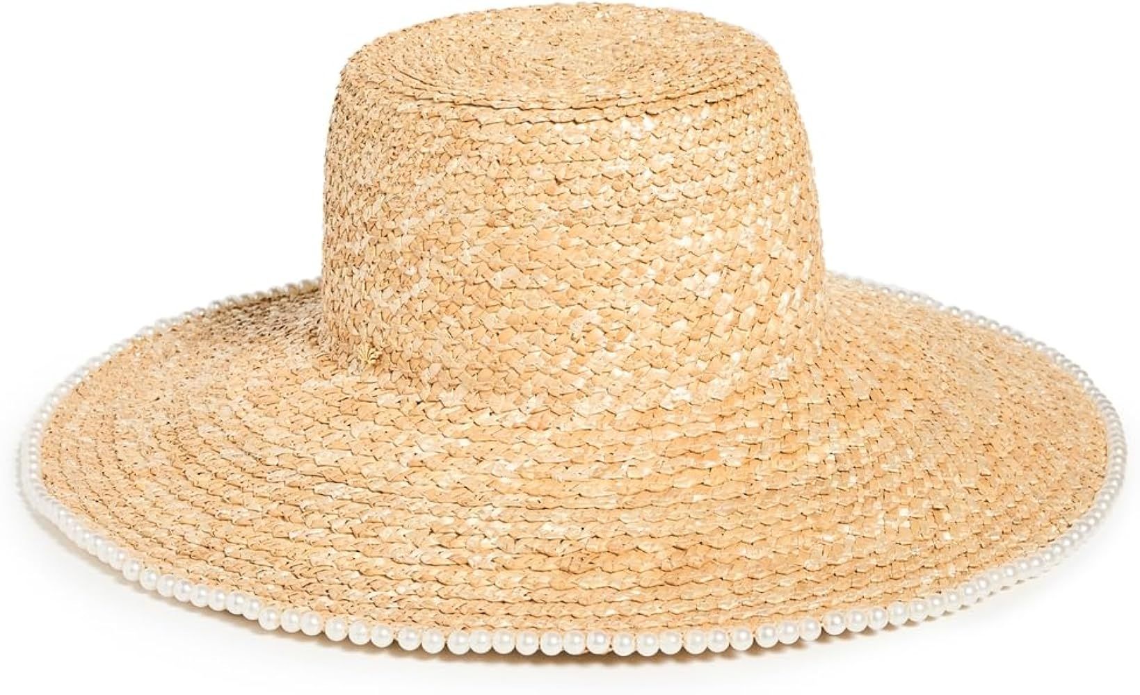 Lele Sadoughi Women's Pearl Edge Straw Hat | Amazon (US)
